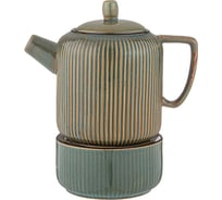 Чайник Lefard 900 мл коллекция "арт-деко" с подставкой для подогрева 155-777