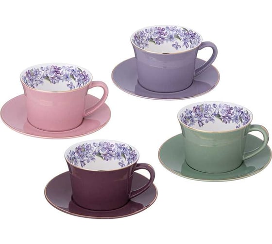 Чайный набор Lefard "lilac" на 4 пер. 8 пр. 250 мл 760-805