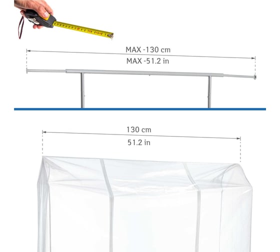 Чехол на напольную вешалку для одежды Tatkraft Anwalt 130 x 160 x 60 см 13995