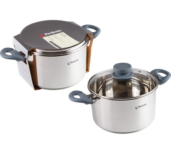 Кастрюля PERFECTO LINEA нержавеющая сталь, 5.5 л, ф 24x12.5, серия ODELIS (Оделис), 50-324125 1