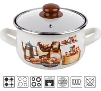 Кастрюля PERFECTO LINEA стальная, эмалированная, 2.1 л, серия Традиции, 50-951921