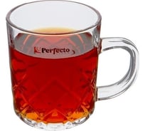 Кружка стеклянная PERFECTO LINEA 230 мл, серия Кристалл, 30-230040