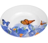 Тарелка глубокая стеклокерамическая PERFECTO LINEA 228 мм, круглая, серия Барселона, бабочки, 14-122812