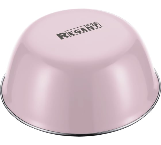 Набор мисок Regent inox 3шт.  розовый цв. 14,16,18 см (эмаль,углерод.сталь,PP) Linea SMALTO 93-EM-SM-S03