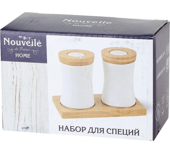 Набор для специй на бамбуковой подставке Nouvelle 6.5x8 см 2633018