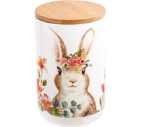 Банка для сыпучих продуктов PERFECTO LINEA керамическая 1000 мл, серия EASTER BUNNY 34-611000
