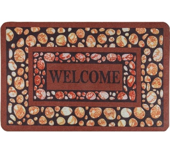 Коврик придверный PERFECTO LINEA 38x58 см, WELCOME, камушки 22-638582 1