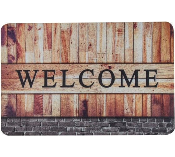 Коврик придверный PERFECTO LINEA 38x58 см, WELCOME, дерево 22-638584 1