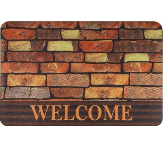 Коврик придверный PERFECTO LINEA 38x58 см, WELCOME, кирпичики 22-638581