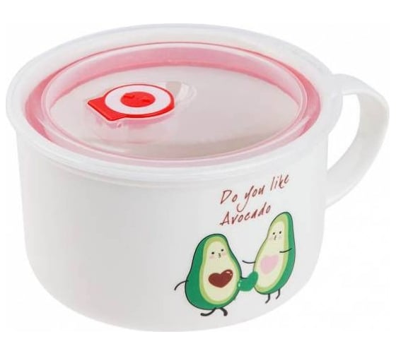Кружка для супа PERFECTO LINEA с крышкой с паровыпуском, 900 мл, керамическая AVOCADO 17-900170 1