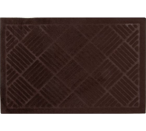 Коврик придверный PERFECTO LINEA 38x58 см, ромбы, коричневый 22-538581 1