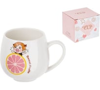 Кружка керамическая PERFECTO LINEA 350 мл, Sweet fruits, грейпфрут 17-300112