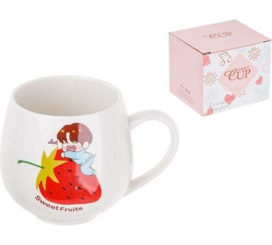 Кружка керамическая PERFECTO LINEA 350 мл, Sweet fruits, клубника 17-300114