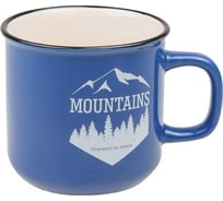 Кружка керамическая PERFECTO LINEA 450 мл, серия Горы, ультрамариновая 30-145023