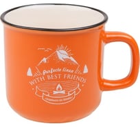 Кружка керамическая PERFECTO LINEA 450 мл, серия Друзья, оранжевая 30-145020