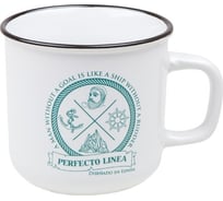 Кружка керамическая PERFECTO LINEA 450 мл, серия Морской волк, белая 30-145128