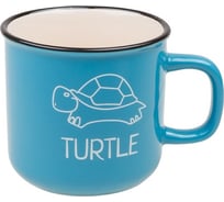 Кружка керамическая PERFECTO LINEA 450 мл, серия Черепаха, васильковая 30-145121