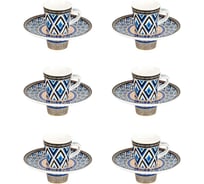 Кофейный набор Nouvelle Golden Blue 12 предметов на 6 персон, 90 мл 0200181