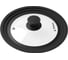 Стеклянная крышка PERFECTO LINEA 160-180-200 мм, с силиконовым ободом, круглая, черная 25-316320 1