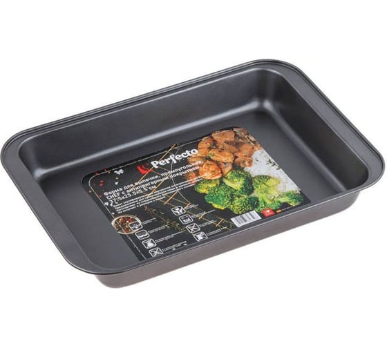 Форма для выпечки PERFECTO LINEA прямоугольная, 37.5x25.5x5 см, антипригарное покрытие, CHEF, 16-382650