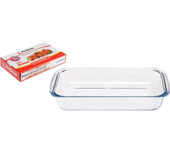 Форма из жаропрочного стекла PERFECTO LINEA 1.6 л, прямоугольная, 295x181x51 мм, в упаковке, 12-160011 1