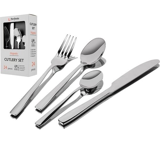 Набор столовых приборов PERFECTO LINEA 24 шт., глянцевый, серия Majestic 21-250110P