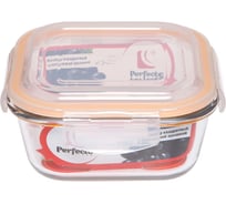 Контейнер из жаропрочного стекла PERFECTO LINEA 0.52 л, квадратный, с пластиковой крышкой 10-052010