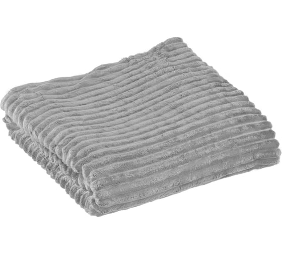 Флисовое покрывало PERFECTO LINEA 200x220 см, серое, серия Sleep mood 60-200227 1