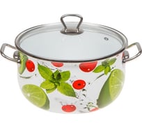 Кастрюля стальная эмалированная PERFECTO LINEA 2.8 л, серия Сочный лайм 50-303328