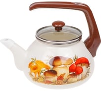 Чайник стальной эмалированный PERFECTO LINEA 2.2 л, серия Грибное ассорти 52-525122