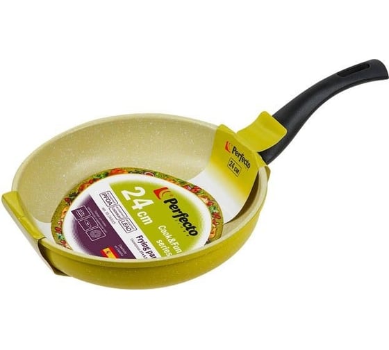 Сковорода PERFECTO LINEA диаметр 24x5.5 см, алюминий, антипригарное покрытие, серия Cook&Fun, зеленая 55-240015 1