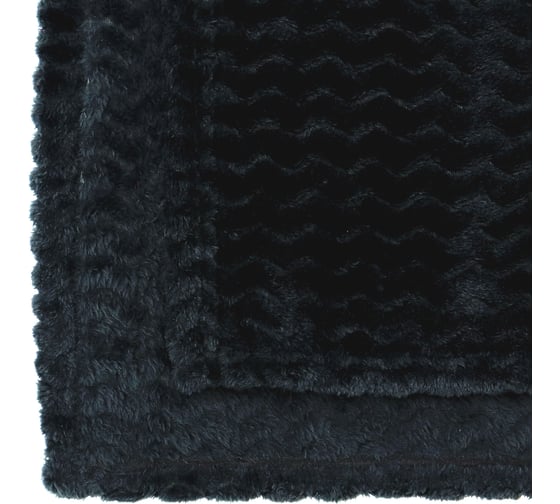 Плед велсофт Зигзаг, черный, полиэстер 200x220см, 260 г/м ND Home 311651
