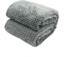 Плед велсофт Вафля, смог, полиэстер 200x220см, 260 г/м ND Home 306813