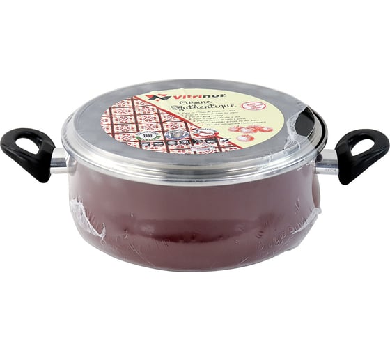 Кастрюля низкая с крышкой Vitrinor Authentique Burgundy 26 02104234