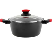 Кастрюля низкая с крышкой Vitrinor Niger 24 01103381