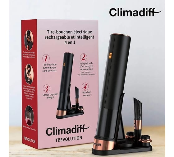 Штопор электрический Climadiff TBEVOLUTION