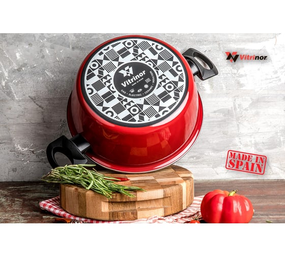 Кастрюля низкая с крышкой Vitrinor V Poivre Rouge 24 02111568