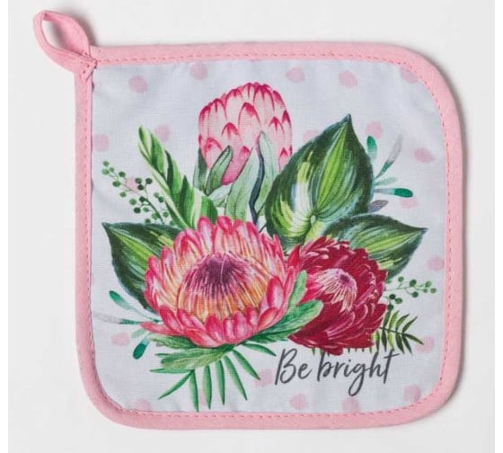Прихватка Доляна Be bright 17x17 см, 35% хл, 65% пэ, ватин 250 г/м2 4665413