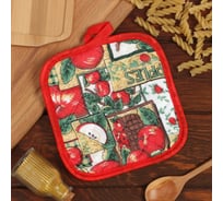 Прихватка Доляна Яблоня 16x16 см, 100% п/э 9424366