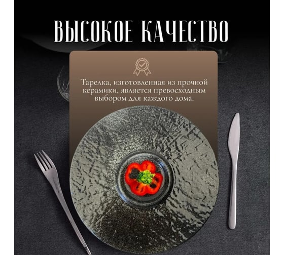 Набор тарелок Homium Валенсия, 2 шт, диаметр 28 см, цвет серый set2seriesV3617