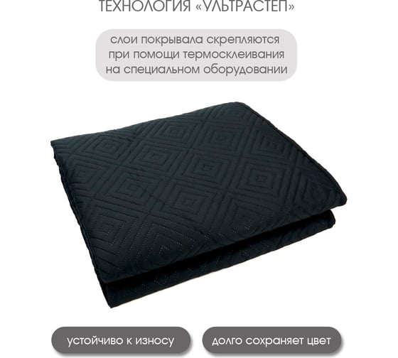 Покрывало ND Home ультрастеп, черный, полиэстер 180x200 см 311648