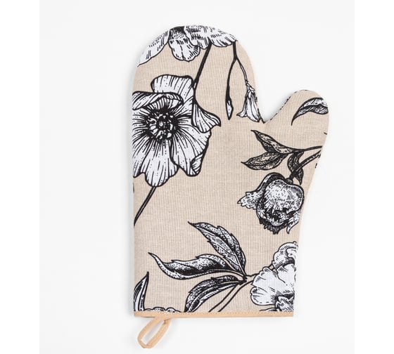 Варежка-прихватка Доляна Blooming garden 20x27 см, 100% хлопок, ватин 250 г/м2 7587365