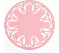 Салфетка декоративная Доляна Тюльпаны розовый, 30 см, 100% п/э, фетр 7584220