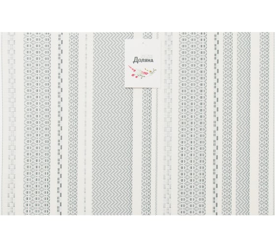 Салфетка на стол Доляна белый/зеленый, 45x30 см 10058518