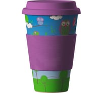 Стакан из бамбукового волокна Areon ЭКО BambooCup, СОВЫ, 400 мл 280-367