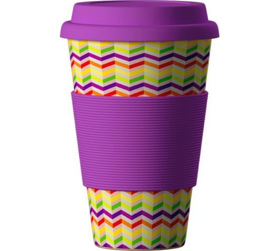 Стакан из бамбукового волокна Areon ЭКО BambooCup, Зиг-Заг, 400 мл 280-442 1