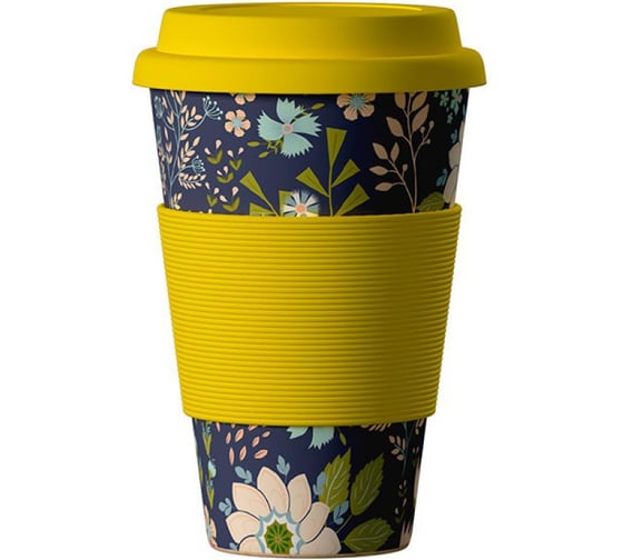 Стакан из бамбукового волокна Areon ЭКО BambooCup, Цветы, 400 мл 280-470 1