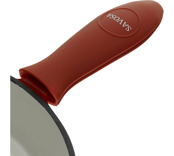 Чугунная сковорода гриль SAVOSA 28 см, красная AB-YT-028R