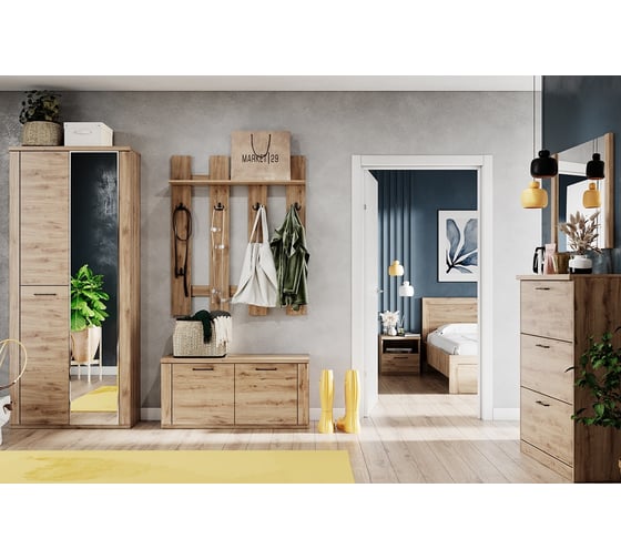 Зеркало навесное Anrex DOORSET 58. Цвет ДУБ НАВАРРА 707434