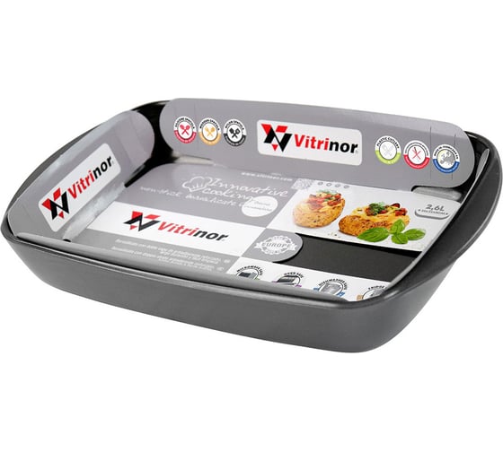 Форма для выпечки Vitrinor прямоугольная серая 31х21х5 01400005